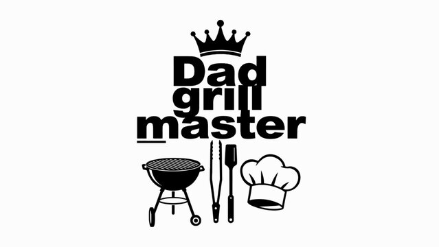 Dad grill master, barbecue king, grilling accessories, outdoor cooking