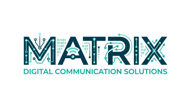 Matrix Digital Communication Solutions Logo - Technology and Connectivity