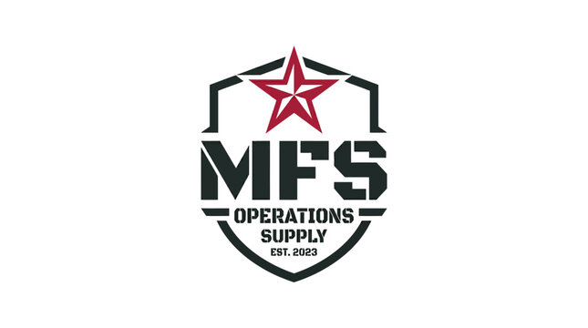 MFS Operations Supply Logo - Military Style Emblem with Star