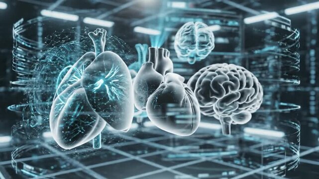 Futuristic Brain Anatomy Visualization With Neural Networks.