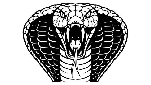 Aggressive Cobra Snake Head Logo Graphic