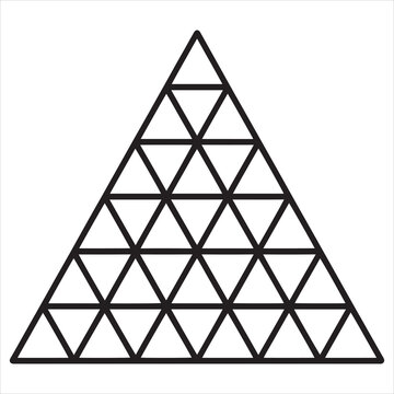 Geometric triangular grid pattern with uniform small equilateral triangles