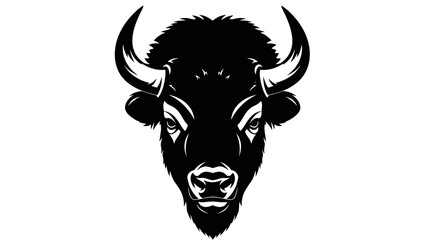 Fototapeta premium Bison Head Silhouette Graphic Logo Icon