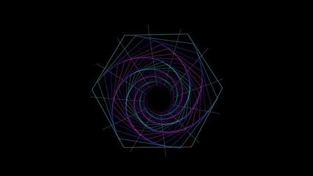holographic data stream tunnel 3d