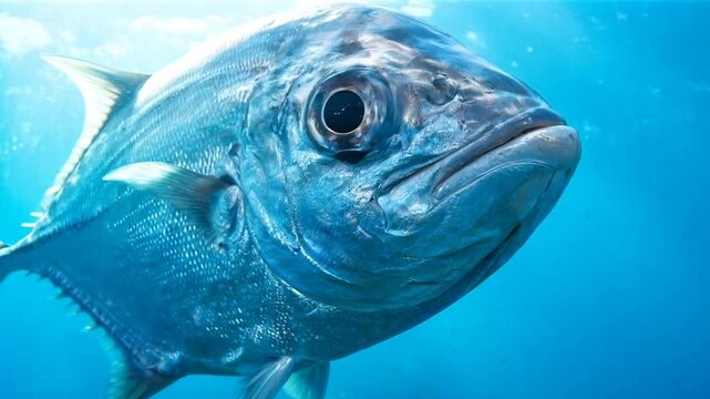 bigeye trevally underwater close up video