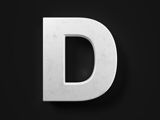Obraz premium Metal letter D