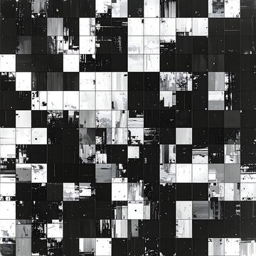 Glitchy pixelated digital error art.