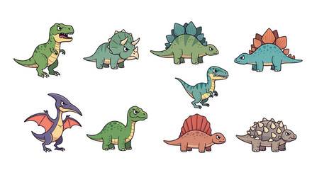 Cute Cartoon Dinosaurs Collection © rahasia