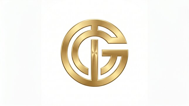 G and I modern luxury monogram logo