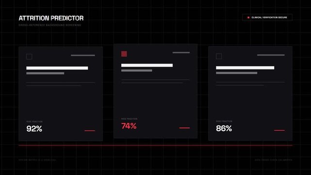 Abstract digital interface showing attention prediction percentages.