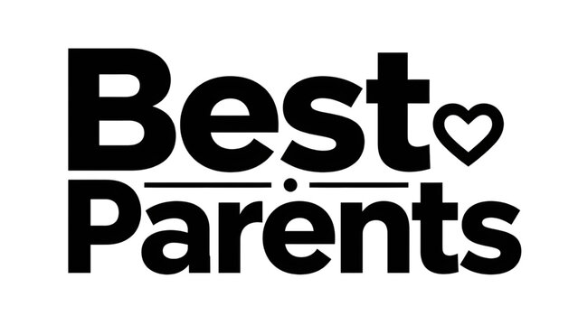 Best Parents text logo with heart symbol