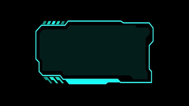 Advanced HUD frame outlines modern data infrastructure grids. Creative HUD frame highlights digital media display elements. Professional motion graphic design with HUD frame.