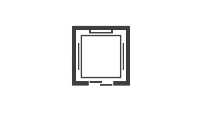 Abstract Square Frame Geometric Shape Vector Icon