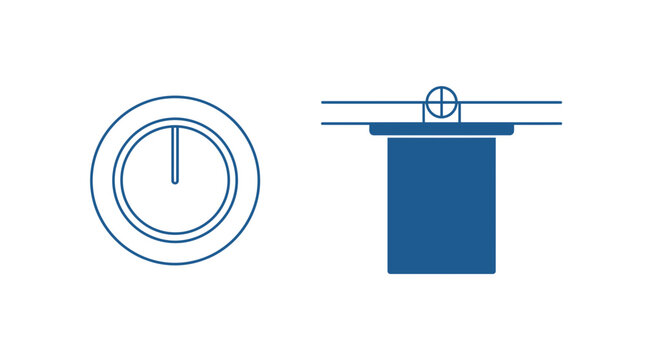Timer Icon and Stopwatch Icon Vector Illustration