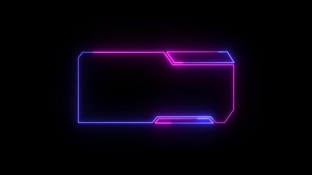 Advanced HUD frame outlines complex information system parameters. Futuristic HUD frame highlights modern presentation graphic elements. Cyber security layout with HUD frame.