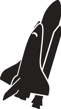 Space Shuttle Silhouette - Vector Illustration