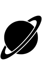 Saturn Planet Icon Silhouette © M