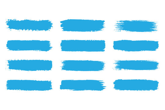 brush. Brush strokes vector. Set of text boxes. Paintbrush collection. Grunge design elements. Dirty texture banners. Set of rectangle shape brush strokes. Painted rectangles and long strokes