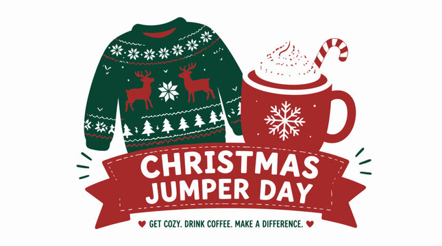 Christmas Jumper Day: Cozy Sweater, Hot Chocolate, Festive Celebration