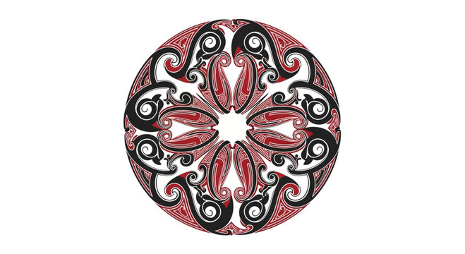 Maori Koru Tattoo Design Circular Ornament Abstract Art