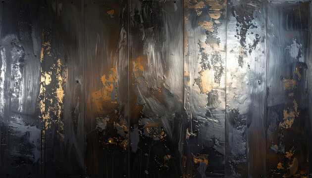 Arte abstrata com textura met&aacute;lica