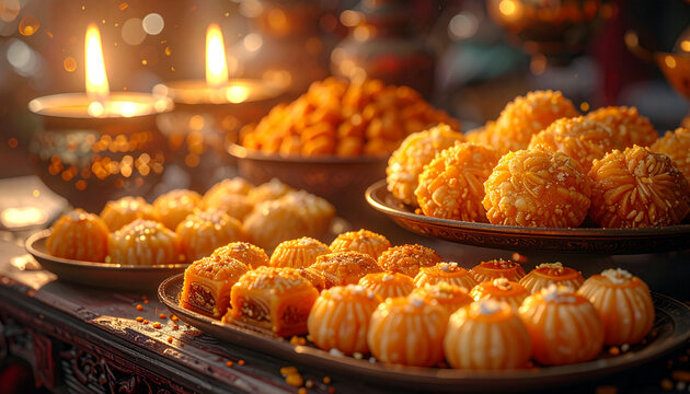 Apresenta&ccedil;&atilde;o de comida deliciosa com velas.