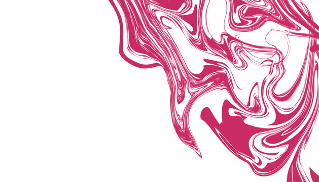 Marble acrylic swirl pattern. Red wine or grape juice liquid texture. Abstract red psychedelic waves print background. eps 10
