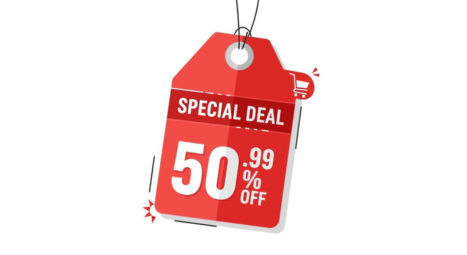 Special Deal 50% Off Sale Tag - Discount Offer
