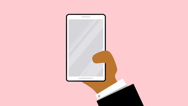 hand holding mobile phone