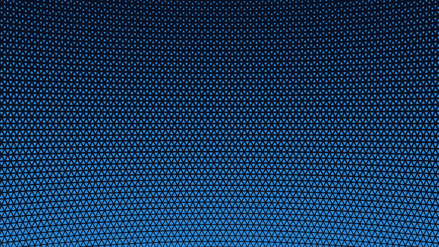 Abstract geometric background featuring a dense triangular grid pattern with a smooth vertical gradient from dark navy to vibrant cyan blue.