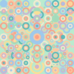 Naklejka premium A vibrant pattern of colorful circles on a light background
