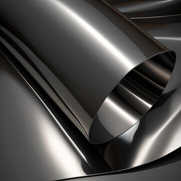 A rare dark metallic surface with smooth reflective industrial polish.