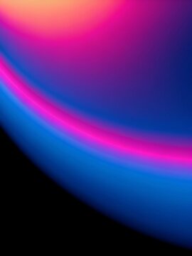 Futuristic neon background featuring pink yellow and blue gradient glow on dark black backdrop, abstract 3D design with smooth transitions, modern digital wallpaper and technology aesthetic