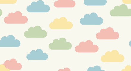 Obraz premium Colorful clouds in pastel shades.