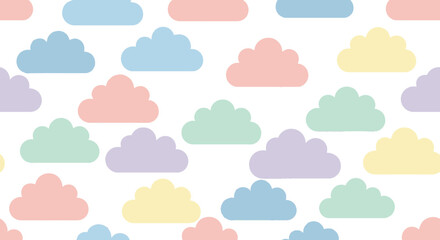 Fototapeta premium Colorful clouds in pastel shades.