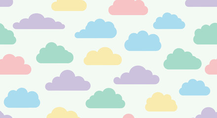 Obraz premium Colorful clouds in pastel hues.