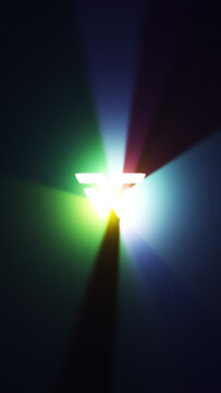 Volumetric Light Logo Reveal Vertical Colorful Lens Flare Cinematic Brand Intro