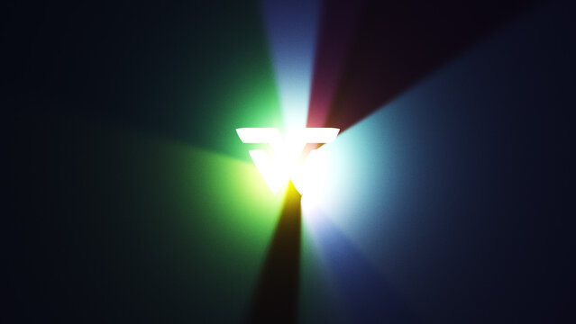 Volumetric Light Logo Reveal Colorful Lens Flare Cinematic Brand Intro