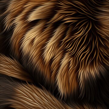 A decorative animal fur surface with exaggerated softness and artistic rendering.
