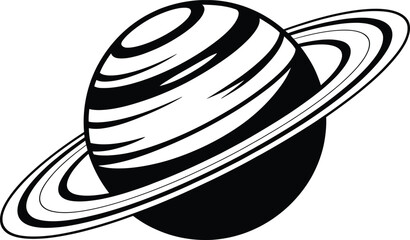 Saturn Planet Illustration Isolated on White © King