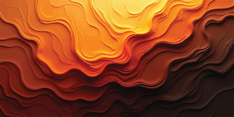 3D abstract wavy layered background in warm earth tones with abstract background sculptural dimensional composition aesthetic creativity backdrop wallpaper structure saturated topography © RoyhanaFatema