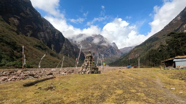 Majestic Mountain Scenery in Barun Valley, Eastern Nepal.