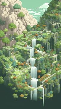 A world rendering in real time like a digital simulation.