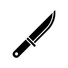Obraz premium Minimal kitchen knife icon with clean blade and ergonomic handle. Modern flat SVG design ideal for cooking apps, recipes, restaurants, and kitchen visuals.