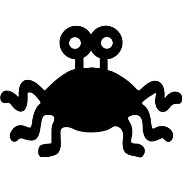 Flying Spaghetti Monster Vector Icon - Pastafarianism and Secular Satire Symbol