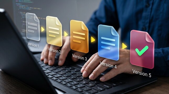 Document Revision Management and Version Control System with Change Tracking and Collaborative Editing
