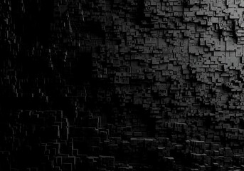 Obraz premium Abstract dark textured wall a study in shadows and depth evoking mystery and architectural intrigue