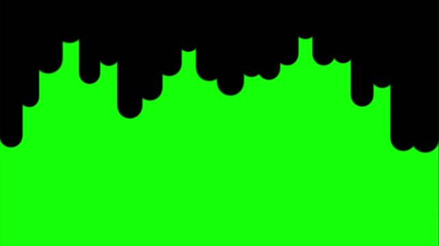 Dripping Transition Animation Green/Black screen  with Alpha Background 4K | Cartoon Toxic fluid or ink Dripping Transition Overlay Motion Graphic video 1