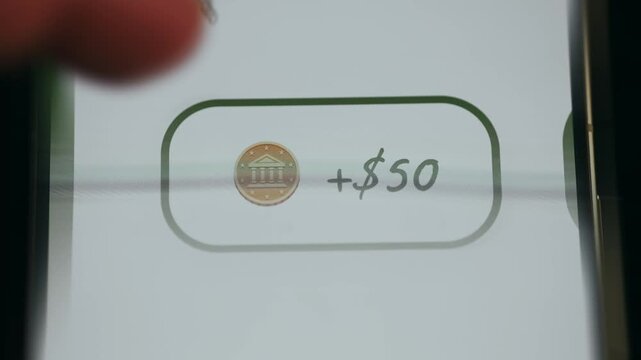 Text indicating an increase of 50 USD representing savings concept
