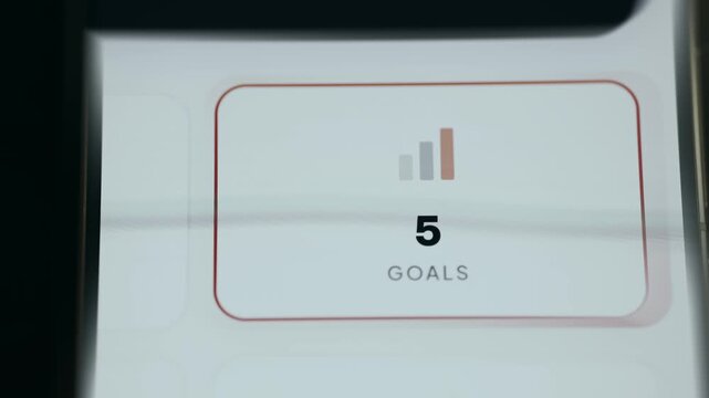 Dashboard tracking progress towards a specific target